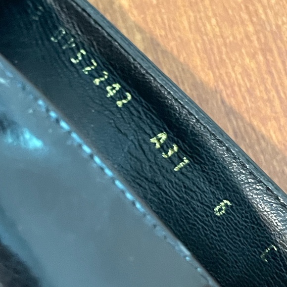 Vintage 90s Salvatore Ferragamo Tassel Loafers Black Leather Elastic Vamp Heels - Picture 13 of 14